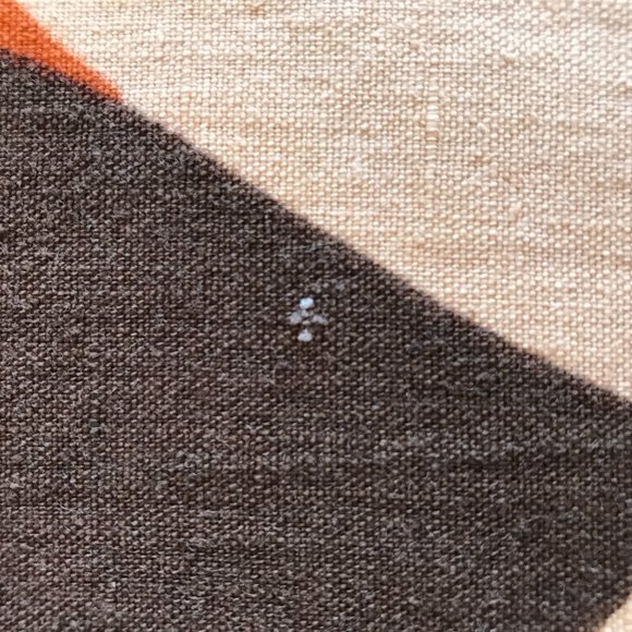 Vintage Orange Brown Floral Psychedelic Tablecloth - Picture 9 of 11